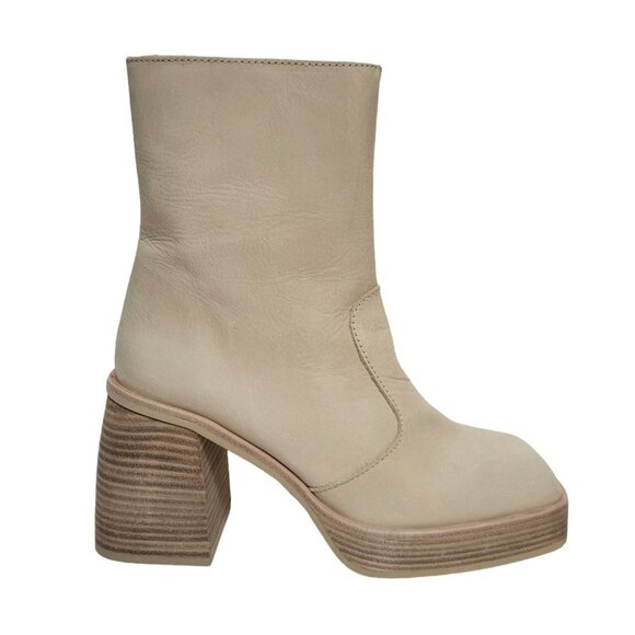 Free People Shoes - FREE PEOPLE Ruby Platform Ankle Boot Bone Leather Western Campus